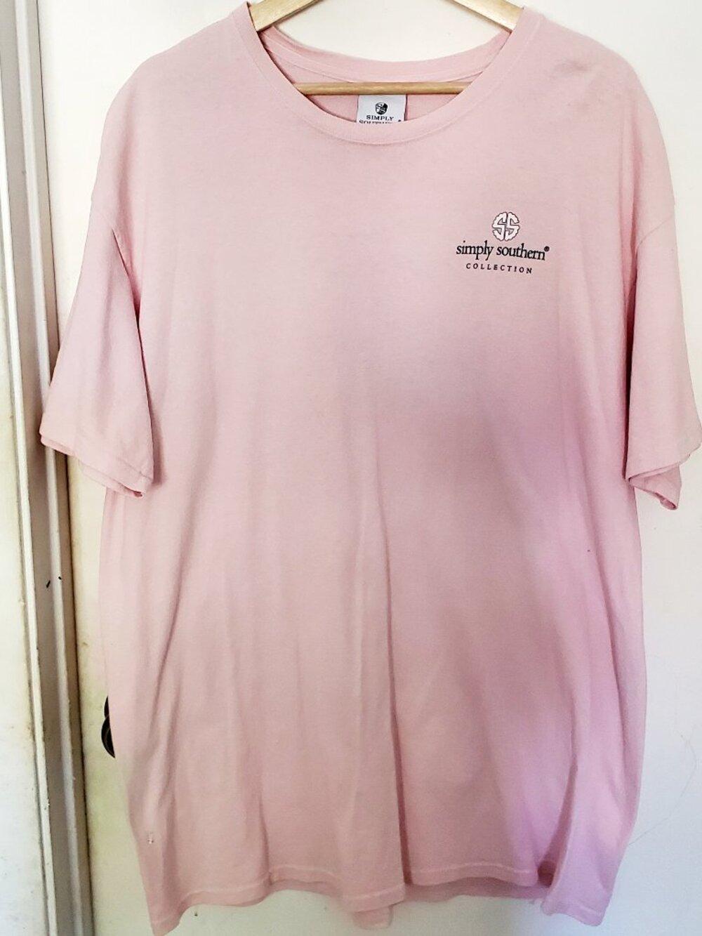 Simply Southern Short Sleeve Graphic Pink T-Shirt Women's Size XL